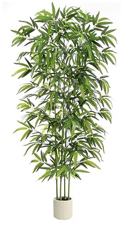 TNGGNT Artificial Bamboo Tree: 6FT Fake Bamboo Plant Faux Tall Nandina Tree