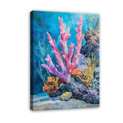 WallArena Leinwand Bilder Korallenriff 40x60 cm | Leinwandbilder, Bild auf leinwand, Format: 40x60 cm (BxH) - einteilig auf Canvas Leinwand. Das Leinwand Bilder ist in