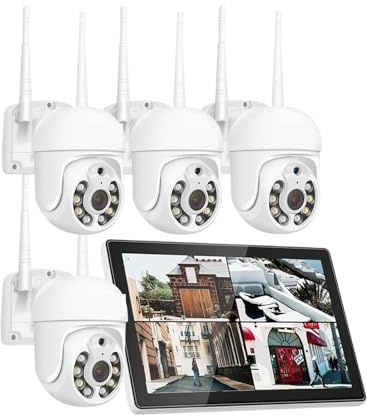 3/5MP 10,1-Zoll-Monitor 10CH NVR CCTV IP-Kamera-Überwachungssystem-Set Nachtsicht P2P Wireless Security PTZ-Kameras-Kit Bewegungserkennung