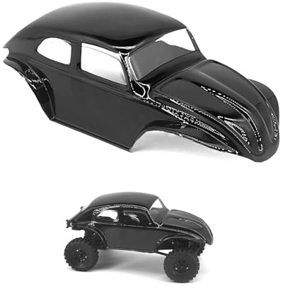 Hobby Details Paint Lexan Body Shell for Axial 1/30 SCX30 Jeep Wrangler Ford Bronco RC Car, Black (Beetle)