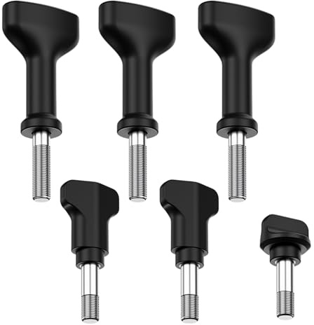 JJC Juego de 6 tornillos de mariposa para cámara de acción, tornillo de bloqueo para DJI Osmo Action 6 5 Pro 4 3 accesorios, Hero 13 12 11 10 tornillo de fijación de montaje para Insta 360 Ace Pro 2