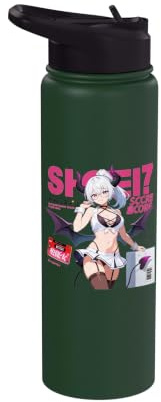 Waifu Sexy Anime Girl Horns Skirt Wings Japanese Manga Style Stainless Steel Insulated Water Bottle