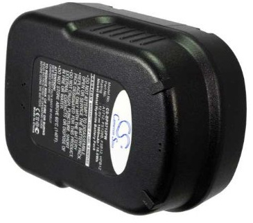 vhbw Battery compatible with Black & Decker CDC120ASB, CP122KB, CP12K, CDC1200K, CP122K, CD12SFK, CDC120AK Power Tools (2000 mAh, NiMH, 12 V)
