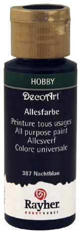 Rayher Peinture acrylique tous usages, plus légère fl. 59 ml bleu nuit, 38000387