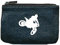 Petit Porte Monnaie en Cuir Porte cles Noir Motif Moto Cross