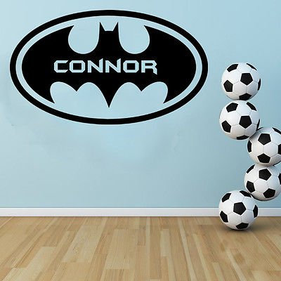 Personalised - Batman Free Squeegee! Wall Art Decal/Childrens Bed Room Sticker