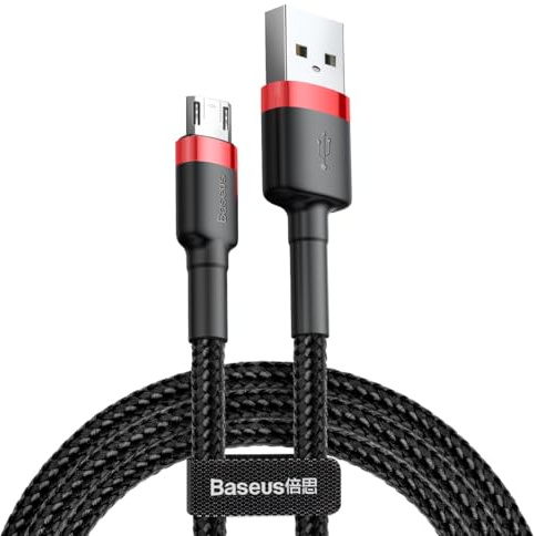 Baseus Cafule Series 2A 3 Meter Mesh Design Micro USB Fast Data Ladekabel Schwarz