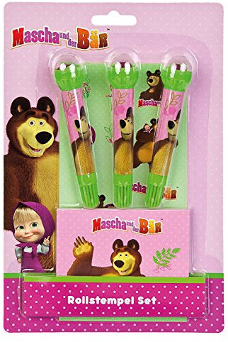 Undercover MBCE0721 - Mascha und der Bär Rollstempelset, 5-teilig