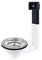 CR serie 3235 Piletta basket con troppopieno, completa di vite mm 47 per Lavello in ceramica ed inox
