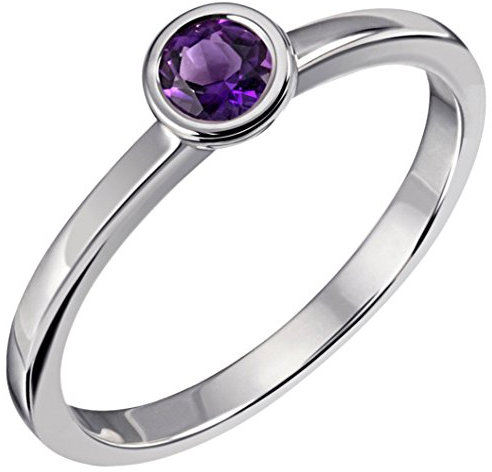 Goldmaid Damenring True colors 925 Sterlingsilber 1 Amethyst lila facettiert 4,0 mm