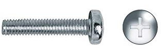 CELO 96407985 96407985 Schraube Metallgewinde Linsengewinde Philips DIN 7985 M6x40 mm verzinkt (Packung 150 Stück), Metall