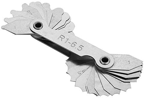Radius Fillet Gauge Stainless Steel External Internal Concave Convex Measuring Tool(R1-6.5MM)