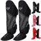 Mytra Fusion Adult Shin Pad, Shin Protector, Shin Guard for Boxing, MMA, Muay Thai, & Martial Arts Training (Black, S/M)