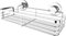 Cornat 1 – Cesta Extra Larga y Plana – para Montaje en Pared – 3 Opciones de fijación Diferentes con Ventosa, Almohadilla Adhesiva y taladrar – Cromado/estantería de Ducha / T340274, Plata