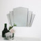 Melody Maison Art Deco Fan Frameless Wall Mirror 40cm x 60cm, Frameless mirror, Bathroom, Hallway, Bedroom, Mirror