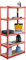 KCT 5 Tier Red Garage Metal Shelving Unit Rack -Sturdy Utility Racking Storage Shelf Solutions for Home, Garden, Shed or Workshop