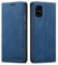EYZUTAK Hülle für Samsung Galaxy A41, Magnetverschluss Premium PU Leder Flip Case mit Kartenfächern Brieftasche Standfuntion stoßfeste Silikonhülle Retro Ledertasche - Blau