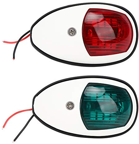 Keenso Yacht Navigationslicht Versand Signallampe 10-30V LED Navigationslampe Marine Anker Licht Boot Rot Grün(Weiß)