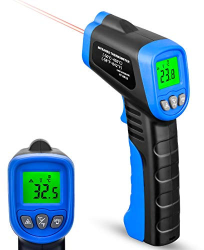 Infrarot Thermometer Digital,INFURIDER YF-981B Laser Infrarot Temperaturmesser Temperaturmessgerät -58℉- 842℉,12:1 Laser Thermometer Temperaturpistole für Pizzaofen, HVAC und Küche