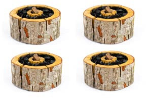 4 Stück BBQ Anzünder - Firestarter Größe L 20x20cm - ökologischer Einweggrill/umweltfreundlicher Einweggrill - Einmalgebrauch