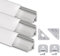 .one-bath LED Aluminium Eckprofil 3 Meter I LED Alu Profile 45 Grad I Aluminiumprofil für LED Stripes I Lichtleiste I 3x 1m Komplettset