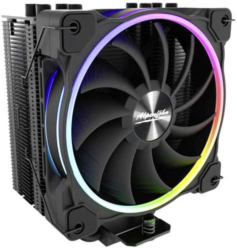 Alpenföhn Dolomit Advanced 120 mm, CPU Cooler with RGB Fan for Efficient Cooling, Complete Black CPU Cooler Tower, CPU Heatsink with Asymmetrical Design for More Compatibility