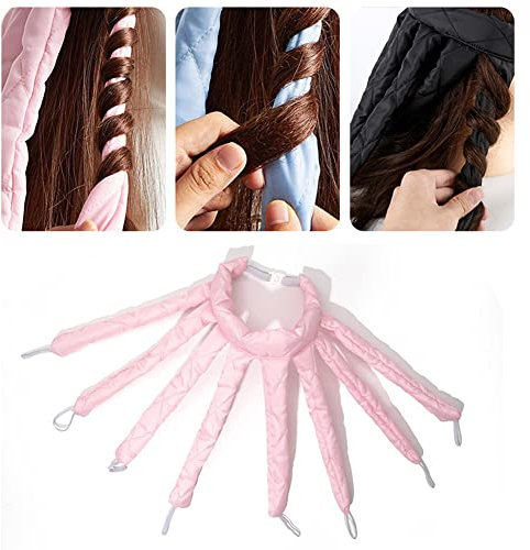 Octopus Hair Curler Headband Heatless Hair Curlers No Heat Curling Rod Headband, Heatless Octopus Curls Rod Soft No Heat Hair Curlers Can Sleep In Overnight (Pink)