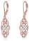 YFN Sterling Silver Celtic Knot Dangle Earrings - Good Luck Irish Vintage Dangles for Women (Pink Celtic Earrings)