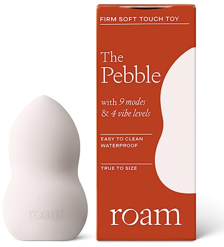 Roam The Pebble, Firm Soft Touch Toy - Travel Friendly Adult Compact Vibrator for Easy Use - Quiet Discrete Unisex Vibrator - Multiple Modes and Speeds - Silicone Material with Water Based Lubricant