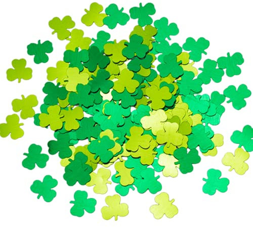 VIEVRE Konfetti Grün, Konfetti Kleeblatt Deko 15g, Konfetti Groß für Geburtstag, Hochzeit oder Andere Feierliche Partys