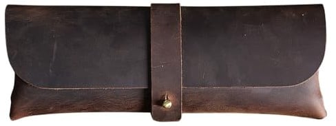 Étui a Crayons en Cuir,Trousse Vintage Sac a Crayons pour Étudiants,Hommes D'affaires,Adultes,Artistes (peut Contenir 20 Stylos)