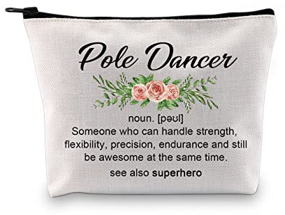 G2TUP Pole Dancing Lover Geschenk Pole Dancer Definition Make-up Tasche Pole Dancer Kosmetiktasche Pole Dance Instructor Geschenk Reißverschluss Reisetasche, Pole Dancer Definition MB
