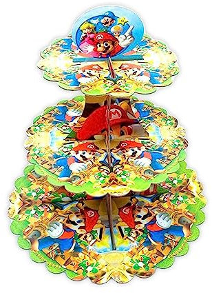 Cardboard Cupcake Stand – 3 Tier Dessert Display for Muffins, Pastries, and Treats – Lightweight & Reusable, Super Mary