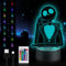 Moocuca 3D LED Illusion Lampe, Nachtlicht mit Fernbedienung 16 Farbwechsel Dimmbar Nachtlichter, Nachtlicht Junge Mädchen Schlafzimmer Dekor, Nachtlicht für Kinder, Nachtlicht für Halloween Deko