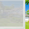 Mgood Fensterfolie Streifen Sichtschutzfolie 44.3 x 300 cm, Milchglasfolie Selbstklebend Fenster Statische Haftung Ohne Kleber Sichtschutz Fenster für Zuhause Büro, Mittelgroße Streifen