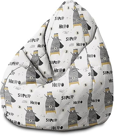 DreamRoots Sitzsack Kinder mit füllung - Bodenkissen Kinder Sitzsack - Sitzsack Kinderzimmer 80x80x120cm - Bean Bag Kinder - Bubibag Sitzsack - Kindersitzsack - Sitzkissen Boden Kinder 1