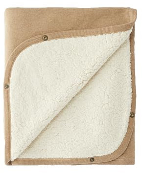 Cloby CBY-TB-BR multifunktionale Babydecke mit Teddyfell braun (95x75 cm)