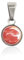 Silber Kettenanhänger mit Stein in rot • Charm zum Wechseln • passend für eine Vielzahl von Ketten • Edelstahl & recyceltes Glas • MIX AND MATCH