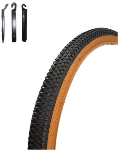 1 x Roverstone 27,5 Fahrradreifen Fahrradmantel Schwarz Braun 54-584 (27,5 x 1,95) inkl. Reifenheber