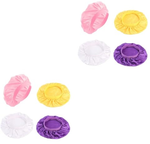 Amosfun 8 Stk Haargummis Für Frauen Satinkappe Für Haarwickel Aus Seide Schlafhaube Nachtkopfmütze Haubenkappe Aus Satin Schlafmütze Aus Satin Für Damen Schlafen Seidentuch Fräulein