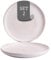 Costa Nova Vermont flache Teller - 2er-Set, Steingut, Ø 27 cm, Elfenbein Weiß, Seidenglanz, Spiralmuster, für Menü, Beilagen oder als Servierteller, spülmaschinenfest