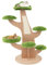 COSTWAY Cat Tree, Multi-Level Modern Wood Cat Tower with Sisal Scratching Board, Jumping Platforms, Kitten Activity Center for Indoor Cats
