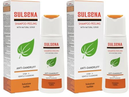 2 x SULSENA ANTI-ROOS SHAMPOO 2 in 1- RUSTGEBENDE KALMING TIEFREINIGENDE EFFEKTIVE ANTI-TANDRUFF Shampoo mit Seleniumsulfid und natürlichem SENSOCEL-Peeling für jeden Haartyp für Mann und Frau 150