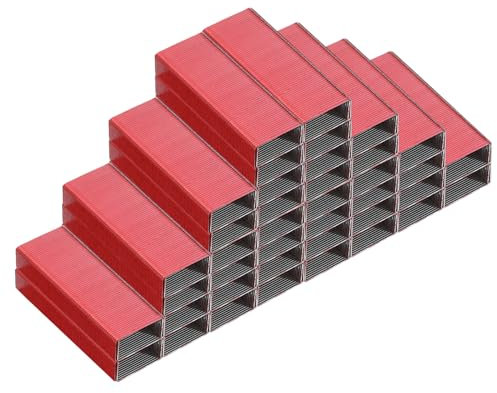 PATIKIL Heftklammern für Hefter, 8er Pack #10 Mini 3/16 Zoll Länge Heftklammern für Bürobedarf, Rot