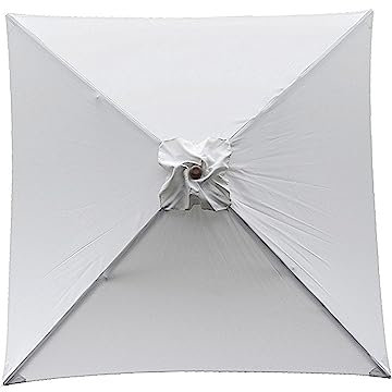 Toile de rechange carrée pour parasol de terrasse – Housse de protection double couche pour parasol de terrasse – Housse de pare-soleil d'extérieur