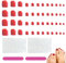 Landrain 48 Stück Press On Nails FüßE, FußNäGel Zum Aufkleben, KüNstliche FussnäGel