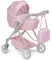 JC Toys Faltbarer Puppenwagen bis zu 45 cm, Korb, Verdeck, Buggy, Verstellbarer Lenker, abnehmbare Babywanne, ideal zum Spielen und Spazieren, Rosa, entworfen von Berenguer Boutique, ab 3 Jahren