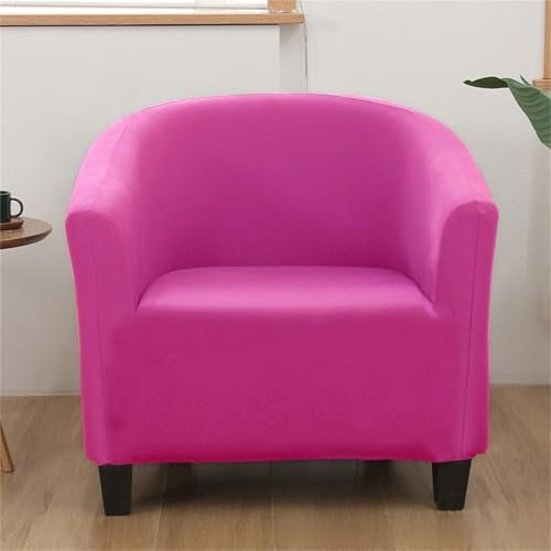 Hearda Housse Fauteuil 1 Place, Couleurs Pures des Quatre Saisons Extensible Housse Fauteuil, Housse Fauteuil Club Lavable, Protecteur de Tub Chair, Housse Fauteuil Cabriolet (Rose)