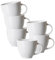 Ritzenhoff & Breker Suomi Espressotassen 6er Set, 90 cm, Kleine Mokkatassen mit feinen & ausgeprägten Reliefierungen, Skandinavisches Design, Porzellan, Cremeweiß