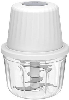 Mini Hachoir Electrique, 400 ml Mixeur Hachoir, 6 Lames en Acier Inoxydable, Hachoir Oignon Rechargeable USB, Petit Hachoir Multifonctionnel pour Oignons, Ail, Viande, Légumes, Fruits